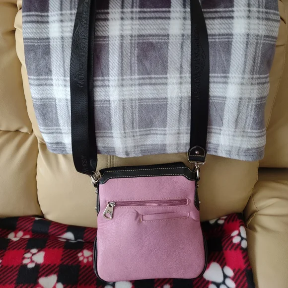 Montana West Pink & Turquoise Crossbody Purse - Picture 5 of 5